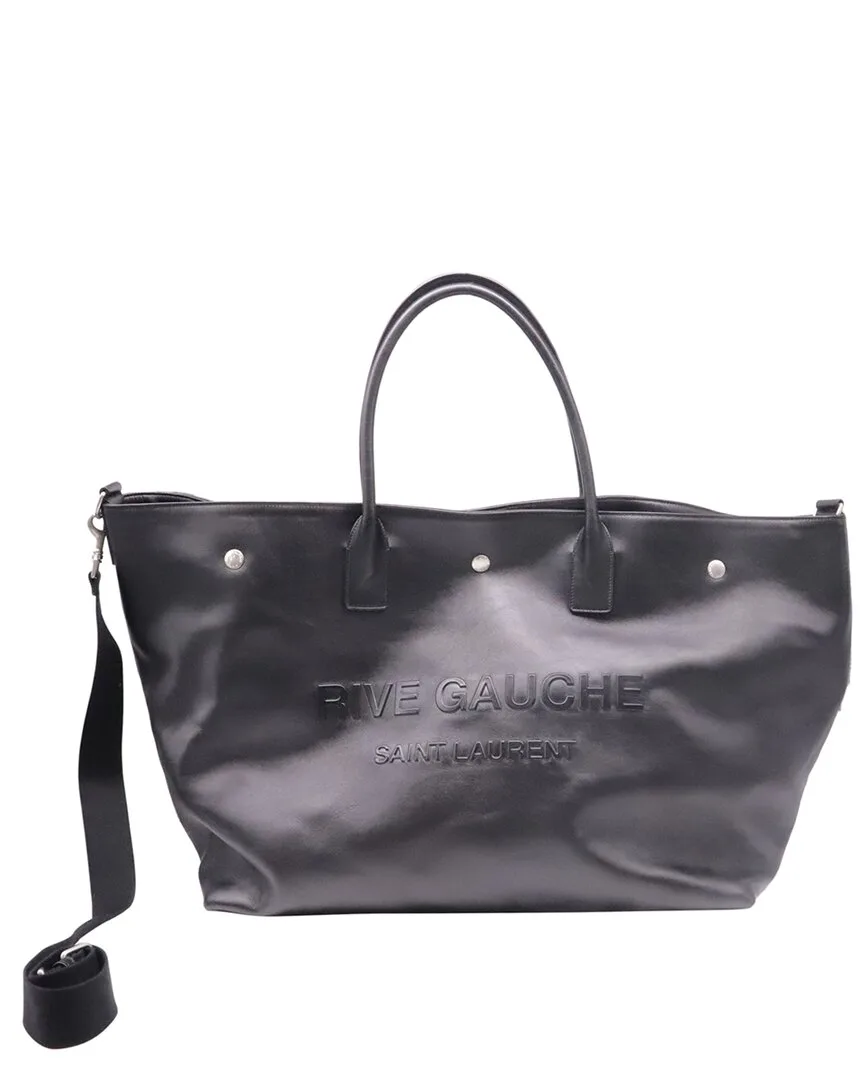 Leather Rive Gauche Maxi Tote (authentic Pre-Loved) by Saint Laurent