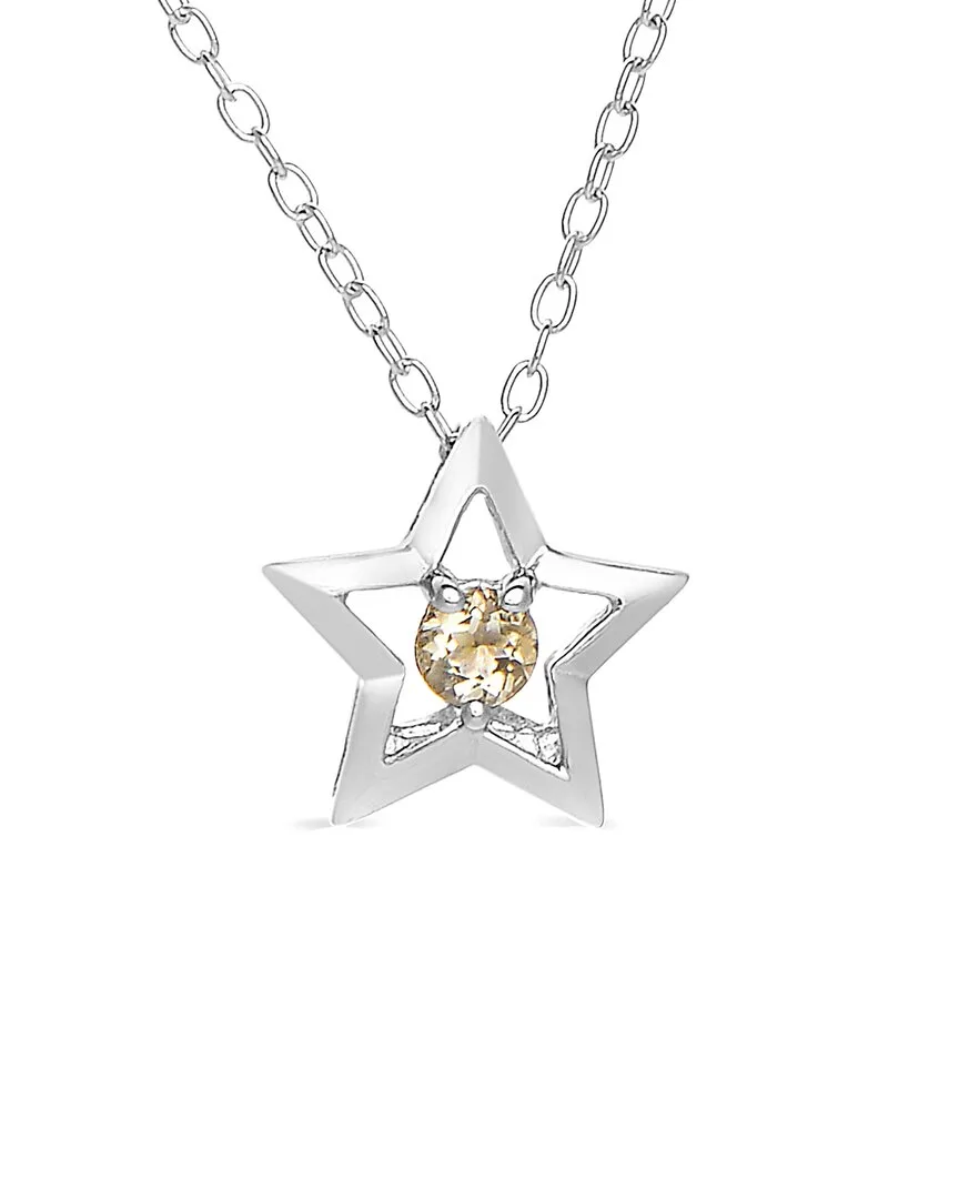 Silver Peridot Necklace by Genevive