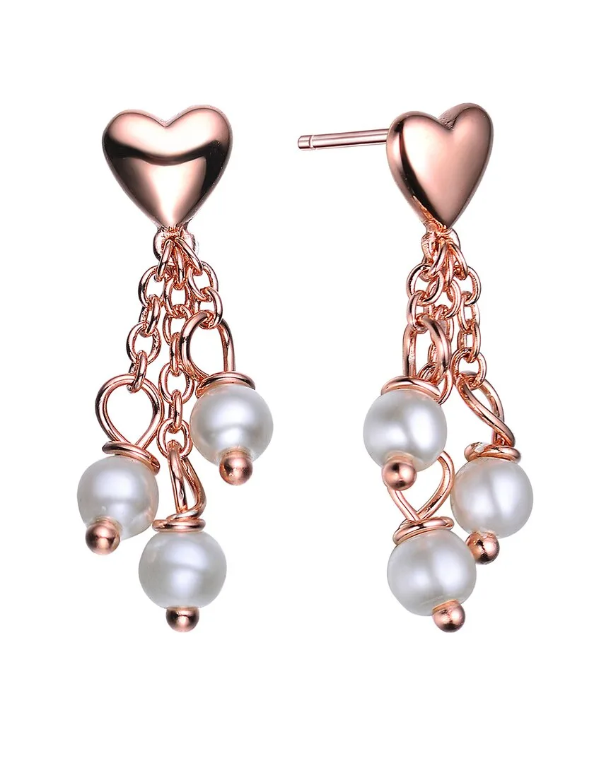 18K Rose Gold Vermeil Cz Earrings by Genevive