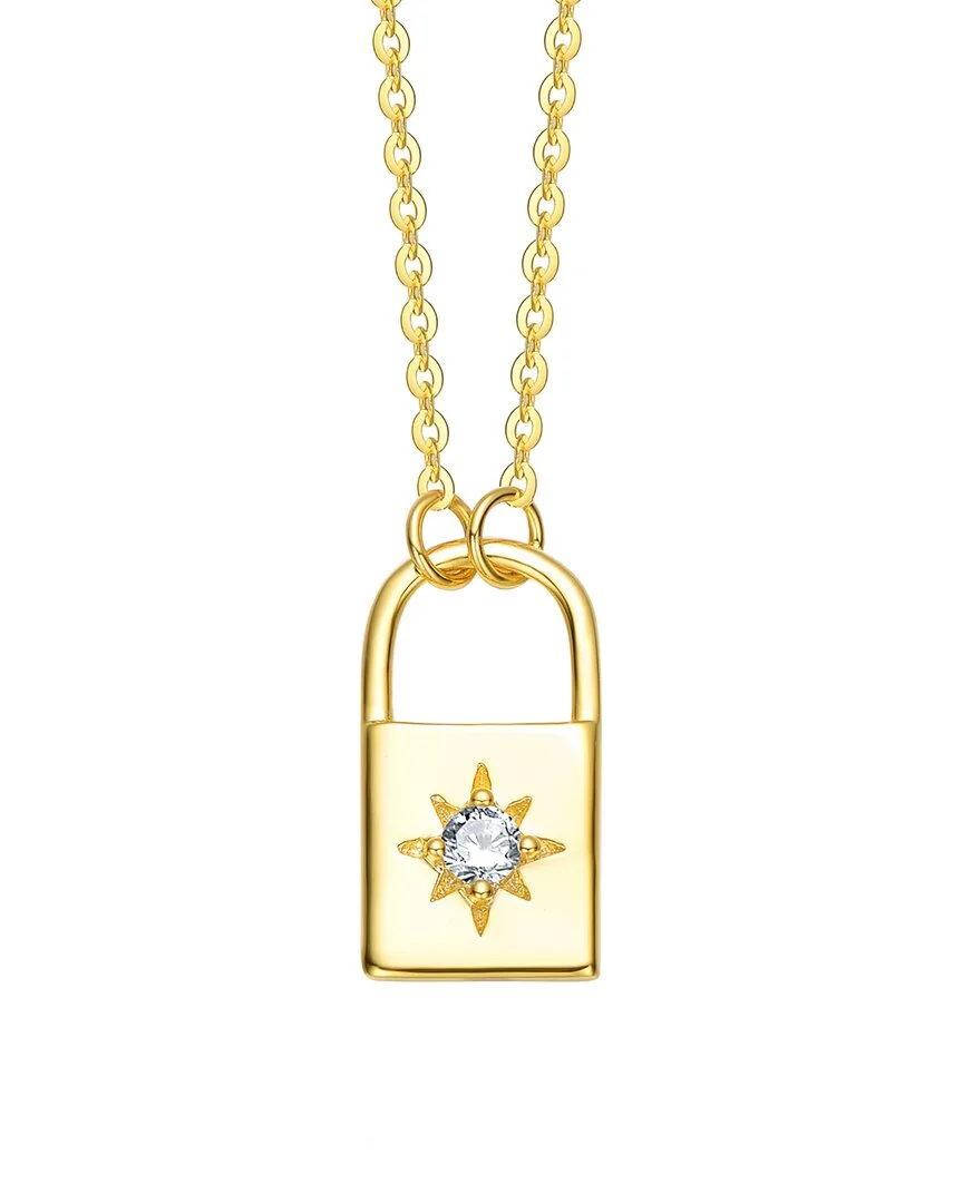 14K Over Silver Cz Necklace by Rachel Glauber