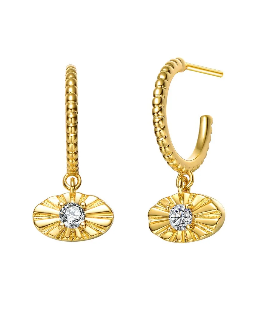 14K Plated Cz Earrings by Rachel Glauber