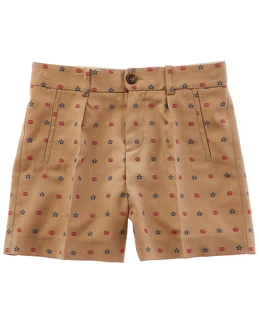 Gg Stars Wool-Blend Short by Gucci