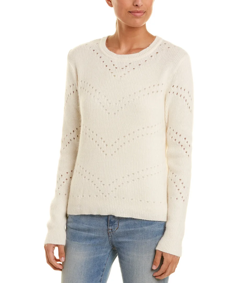 Chevron Angora & Wool-Blend Sweater by Ragdoll La