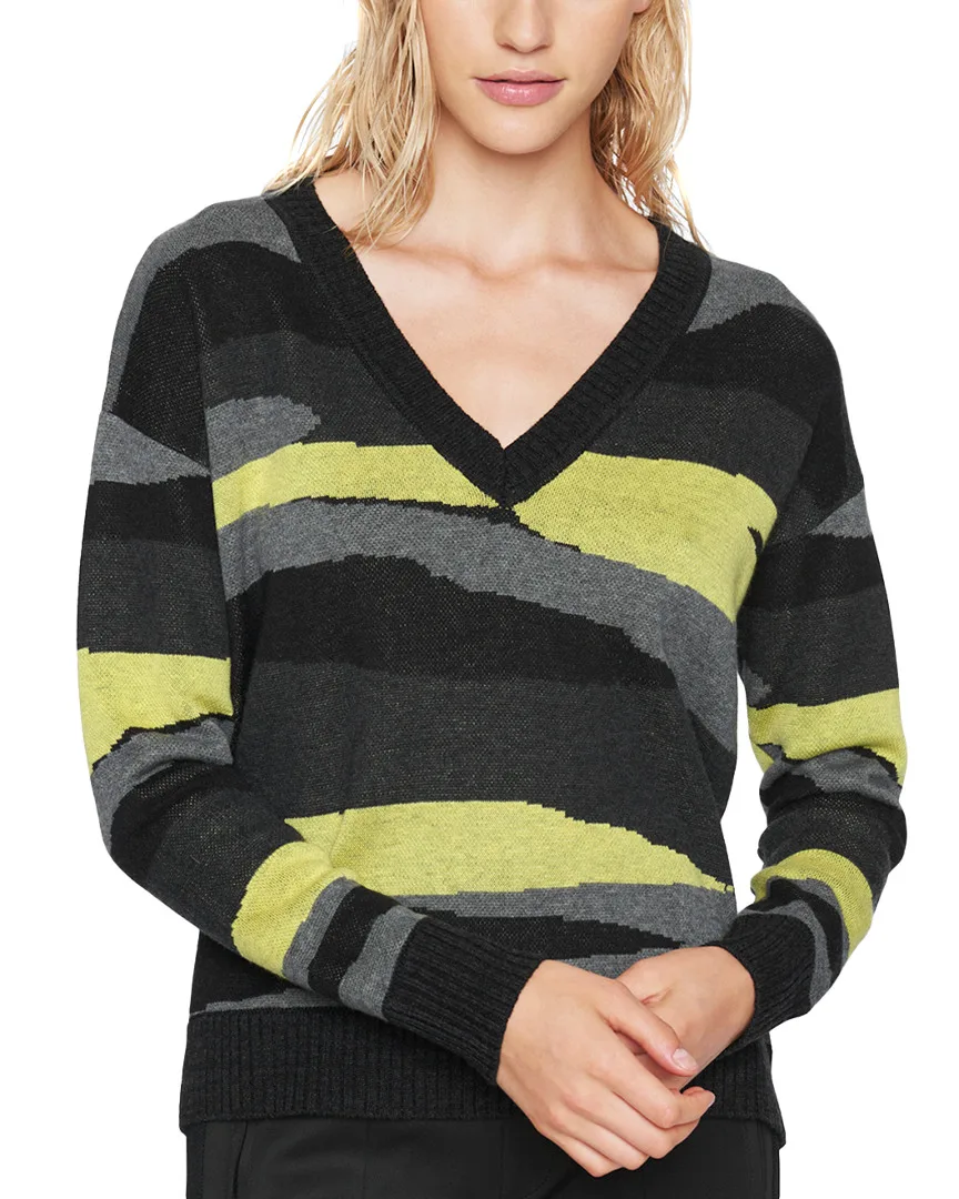 F19 Slouchy Camo Wool-Blend Sweater by Pam & Gela