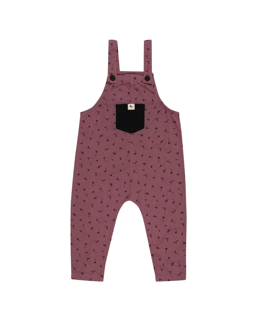 Seedling Print Easy Fit Dungaree by Turtledove London