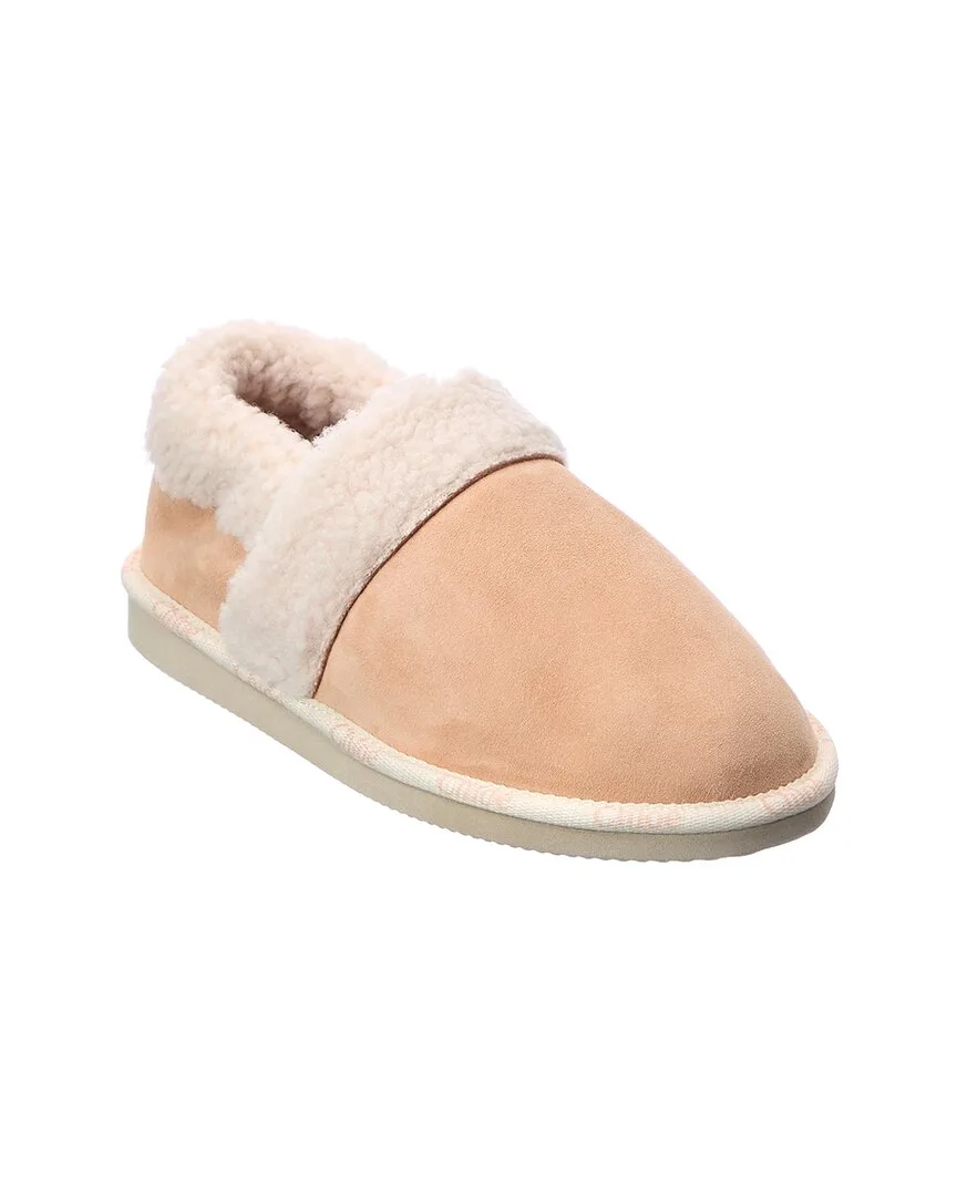 Suede & Shearling Slipper by Chloé