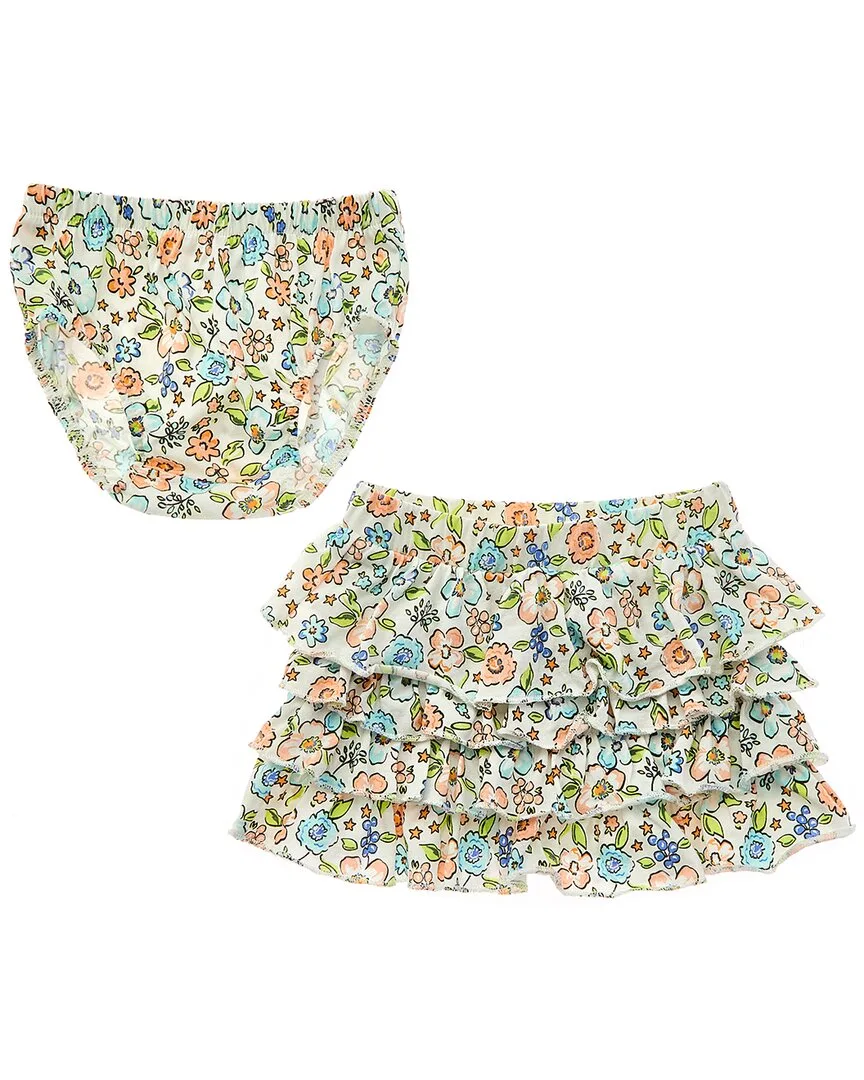 Floral Ruffle Skirt by Rockets of Awesome