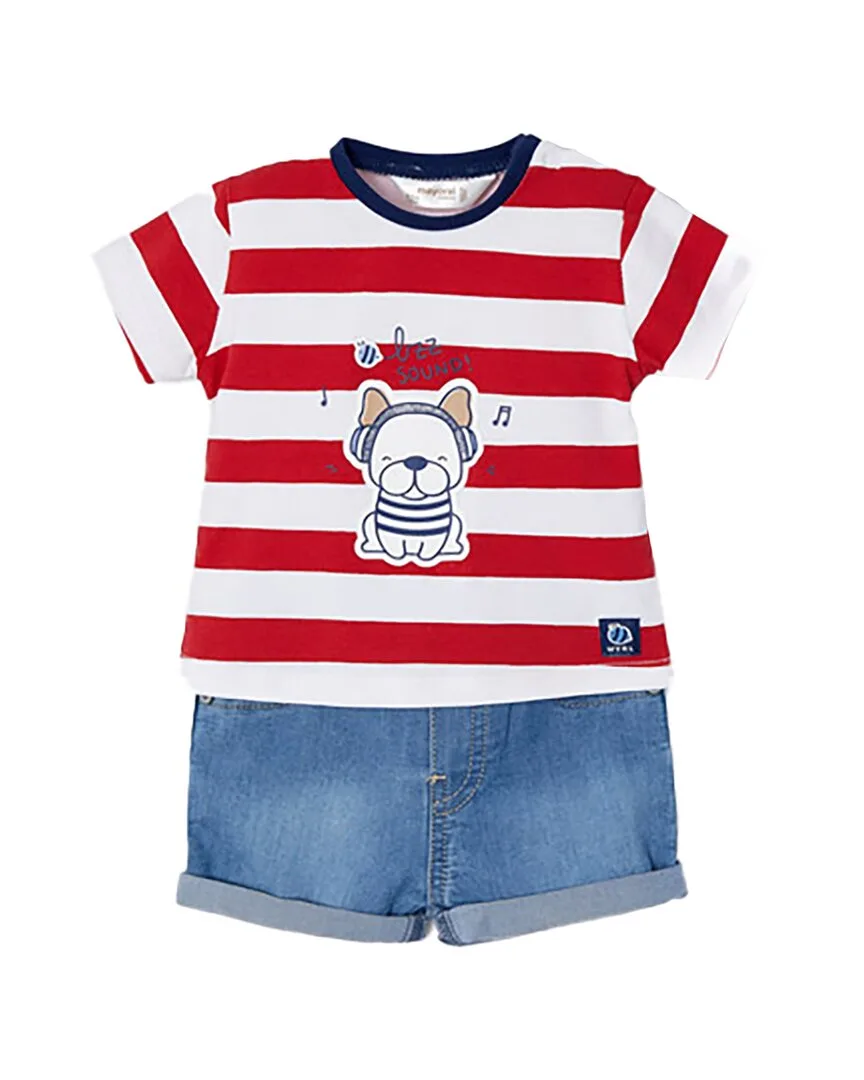 Striped Puppy Set by Mayoral