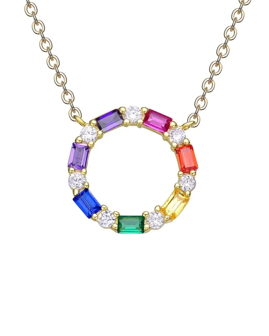 14K Over Silver CZ Necklace by Genevive