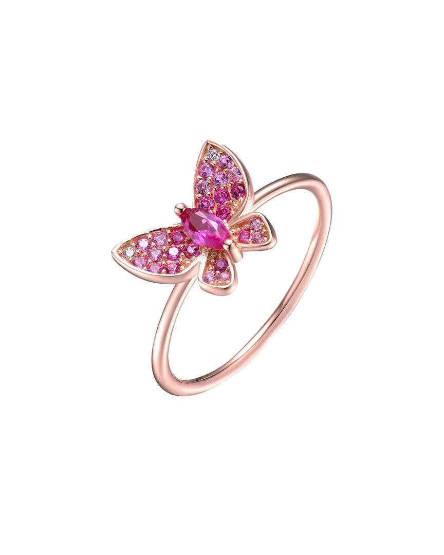 18K Rose Gold Vermeil Cz Ring by Genevive