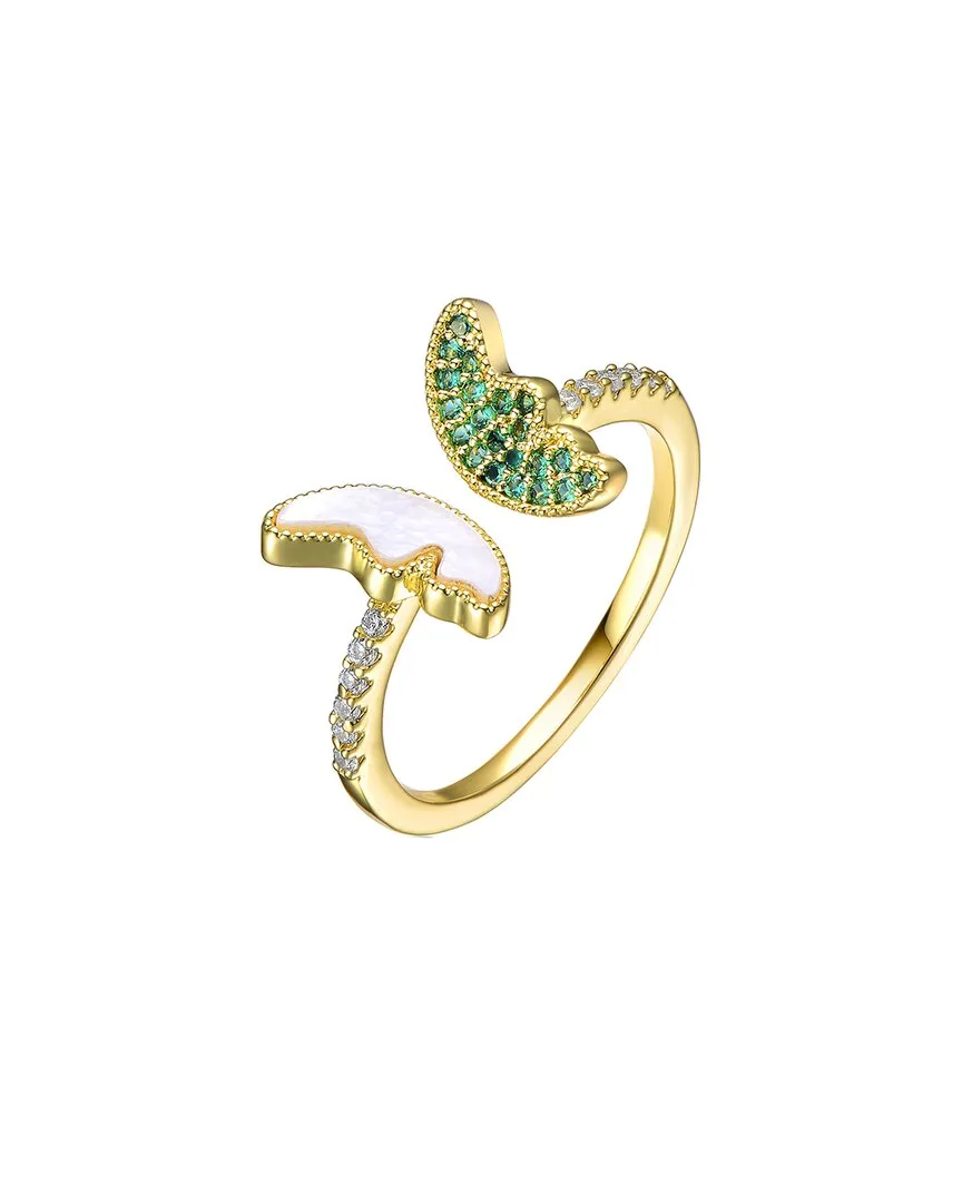14K Plated 5-10Mm Pearl Cz Ring by Rachel Glauber