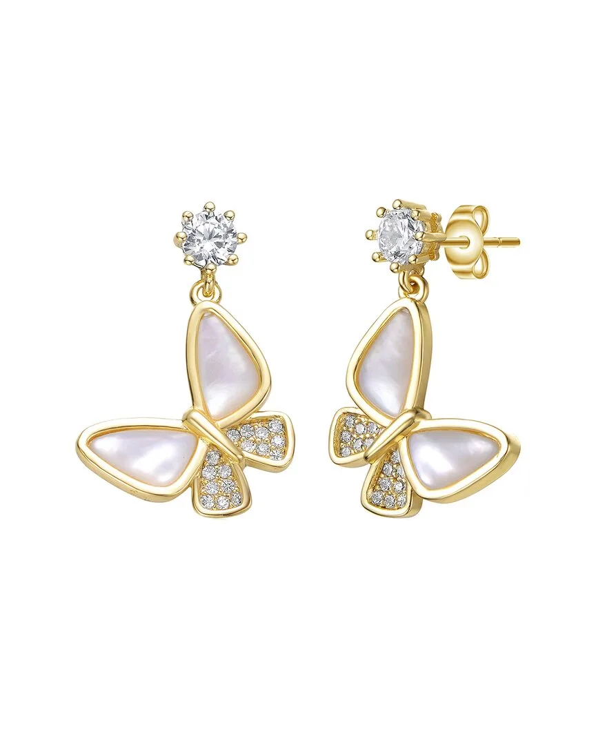 14K Plated 5-7Mm Pearl Cz Earrings by Rachel Glauber