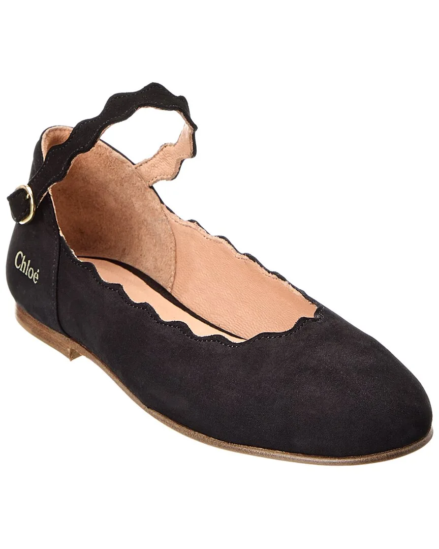 Suede Ballerina Flat by Chloé