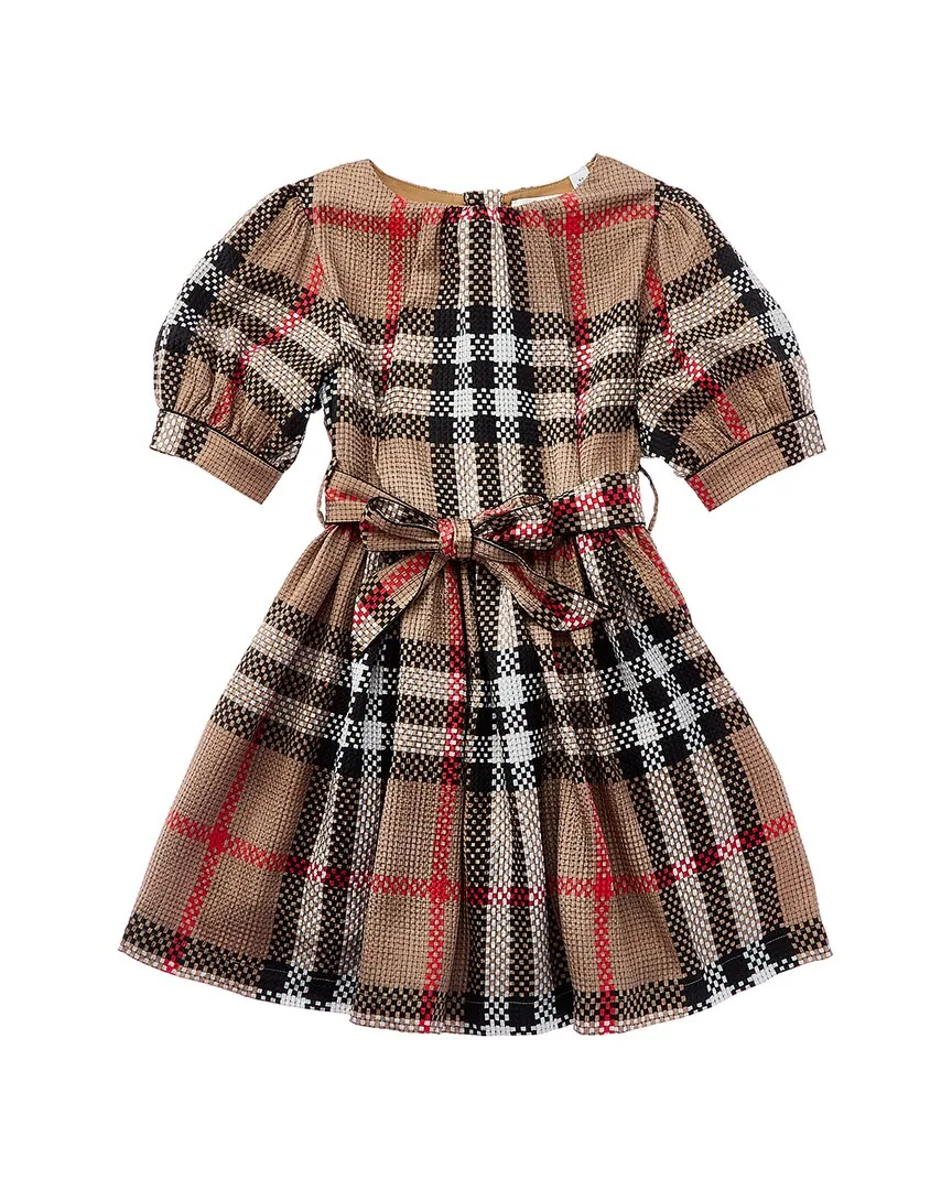 Vintage Check Silk-Blend Dress by Burberry
