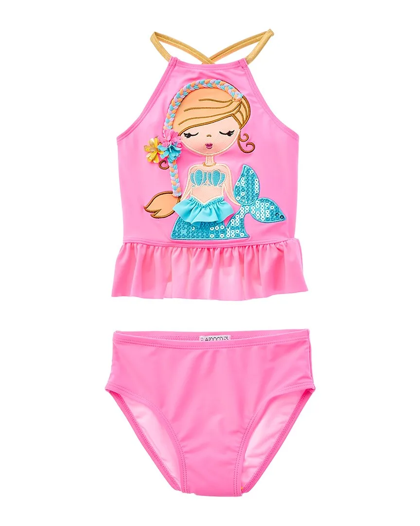 Mermaid Applique 2Pc Swim Set by Flapdoodles