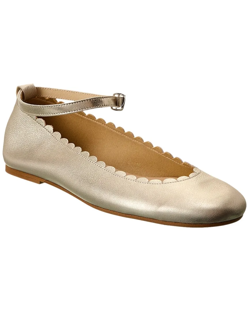 Shimmer Leather Flat by Childrenchic