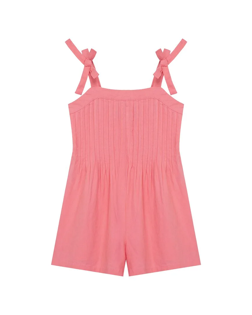 Halter Wide Leg Linen-Blend Romper by Habitual