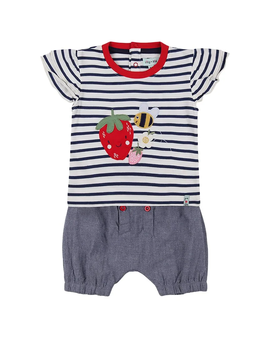 Busy Bee Applique Short Set by Lilly and Sid