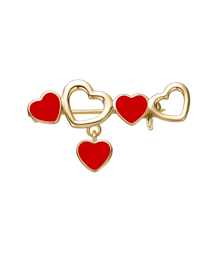 14K Plated Cz Heart Pin by Gigigirl