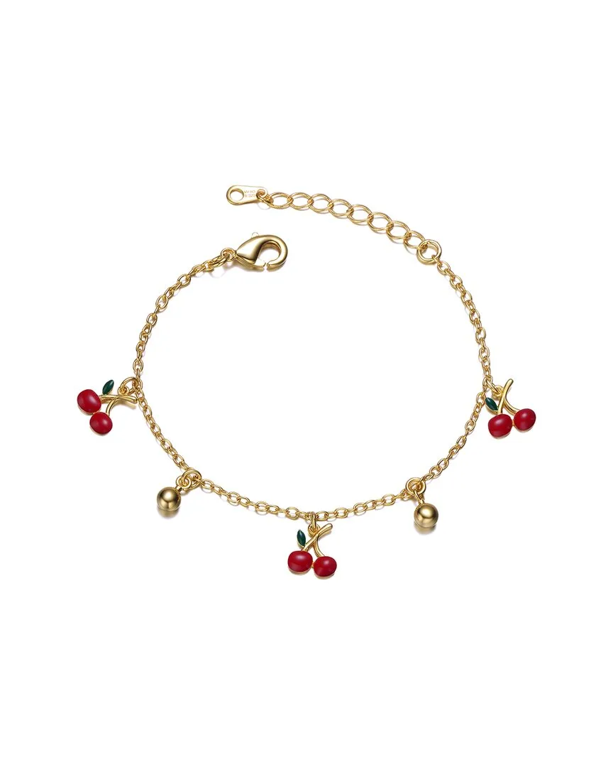 14K Plated Cz Charm Bracelet