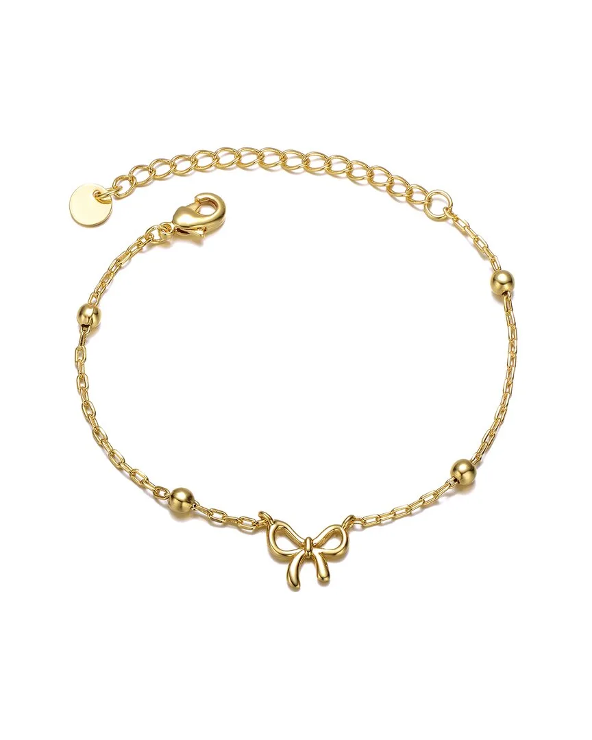 14K Plated Cz Charm Bracelet