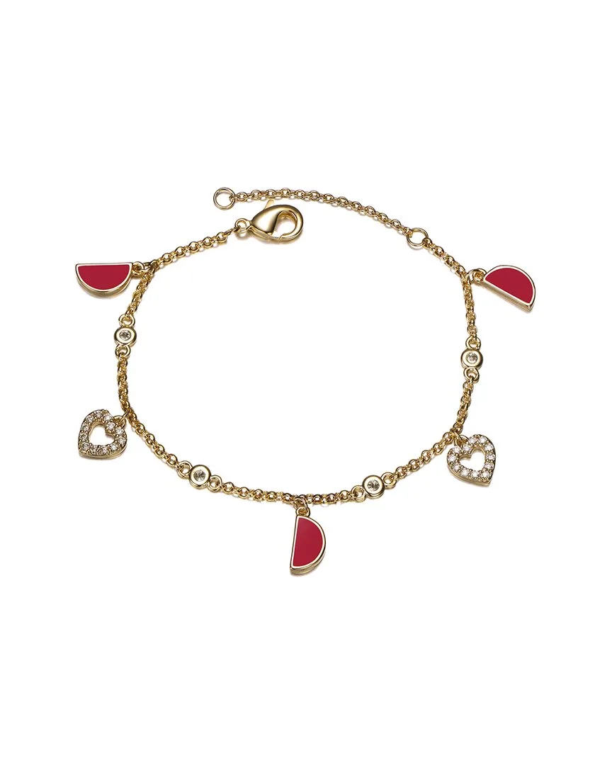 14K Plated Cz Charm Bracelet by Gigigirl