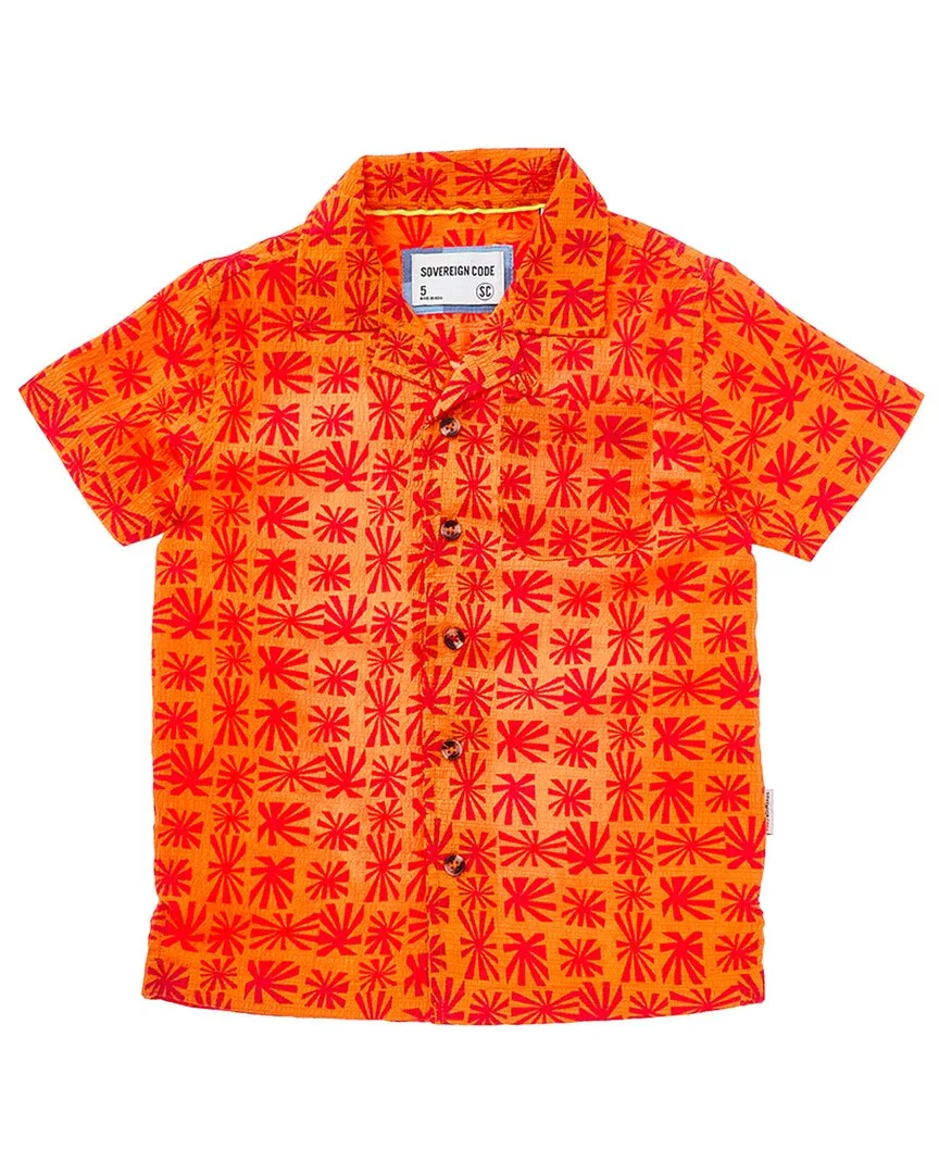 Lantern Aop Camp Collar Button-Down Shirt by Sovereign Code