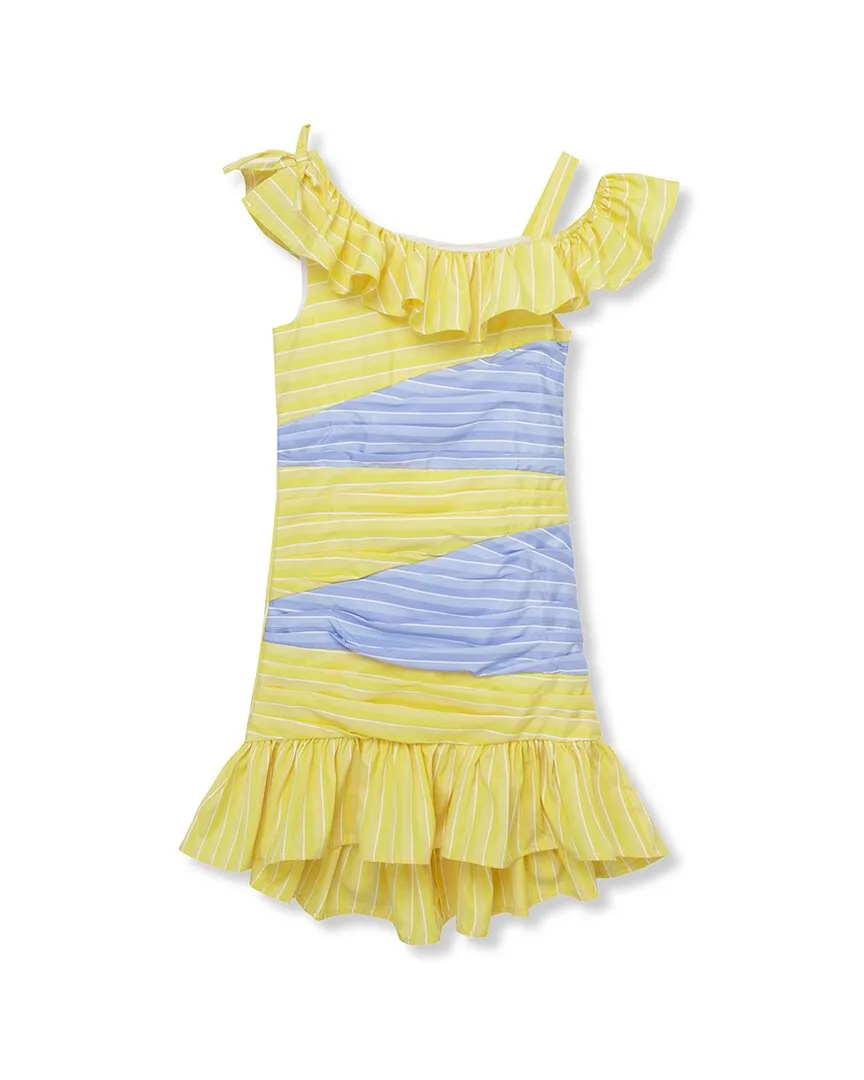 Colorblock High-Low Dress