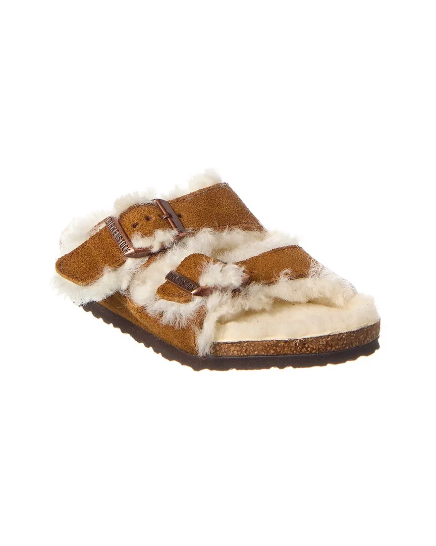 Arizona Narrow Suede & Shearling Sandal by Birkenstock