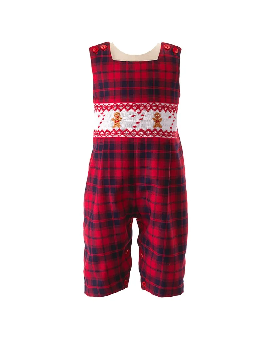 Gingerbread Smocked Dungaree by Rachel Riley