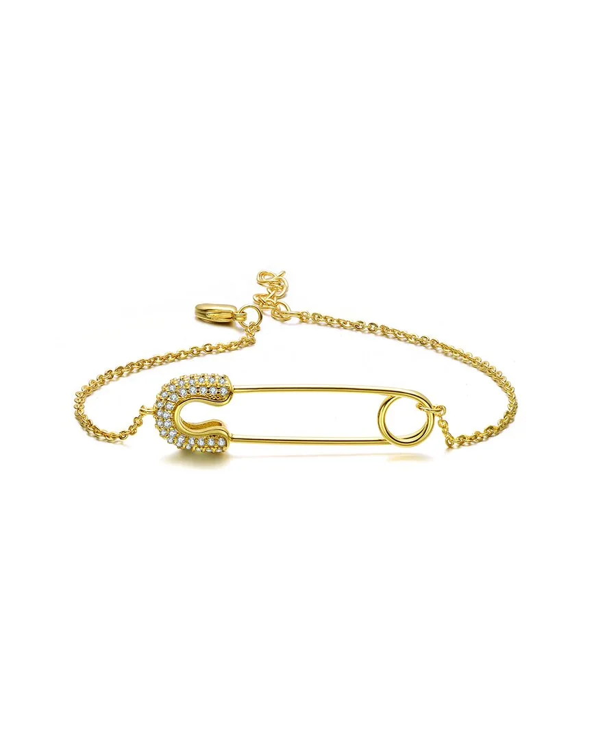 14K Over Silver Cz Bracelet by Genevive