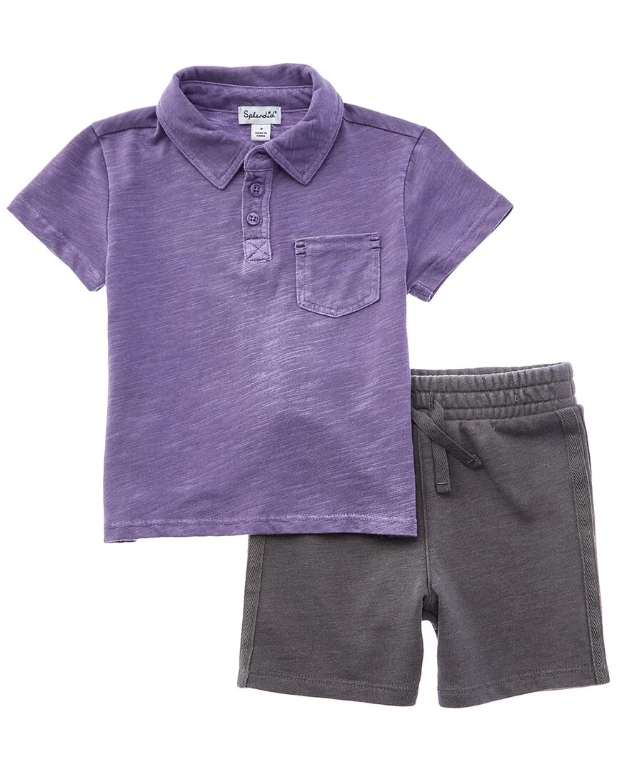 2Pc Polo Shirt & Short Set by Splendid