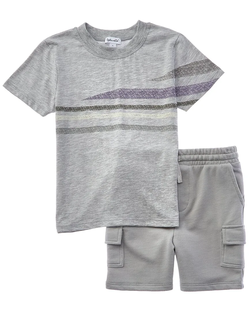 2Pc Cali Stripe Shirt & Short Set by Splendid