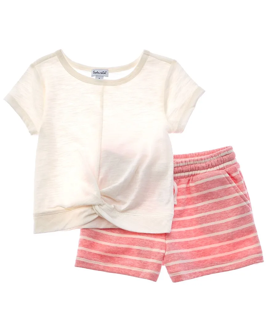 2Pc Boardwalk Stripe Shirt & Short Set by Splendid
