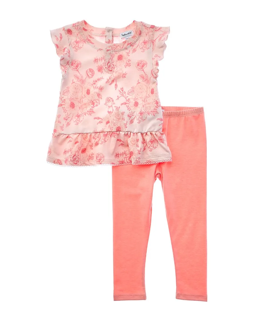 2Pc Cameo Blooms Shirt & Pant Set by Splendid