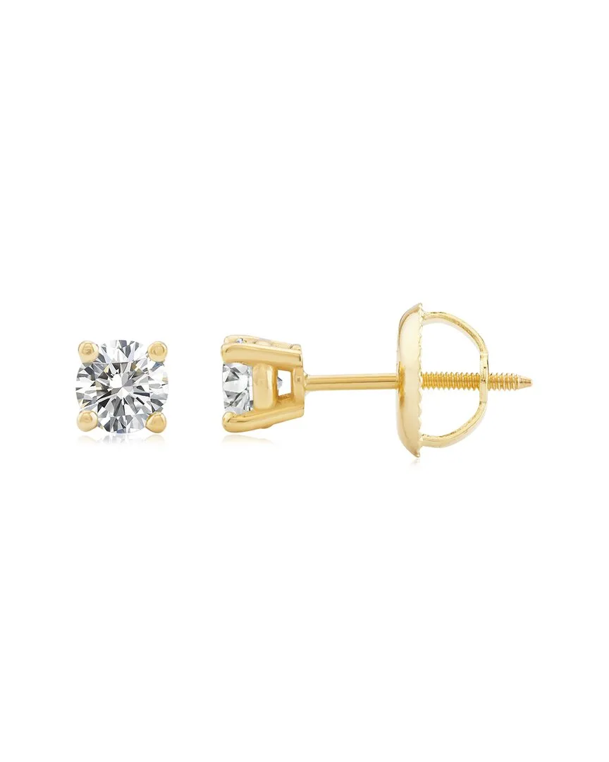 Solitaire 0.50 ct. tw. Lab-Grown Diamond 18K Earrings by Maxcolor