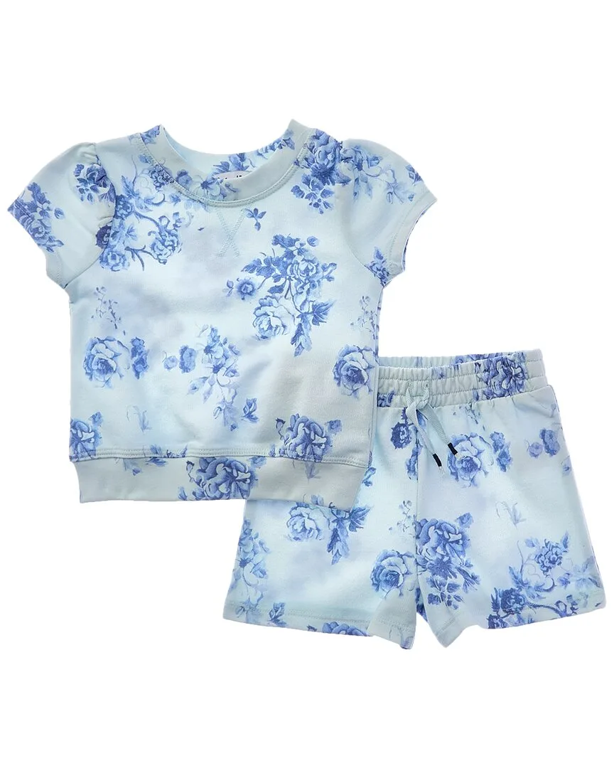 2Pc Indigo Bloom Top & Short Set by Splendid
