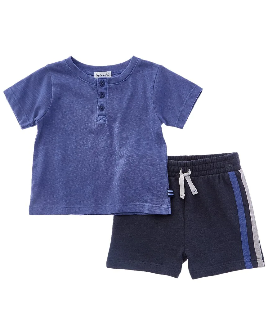2Pc Henley & Short Set by Splendid