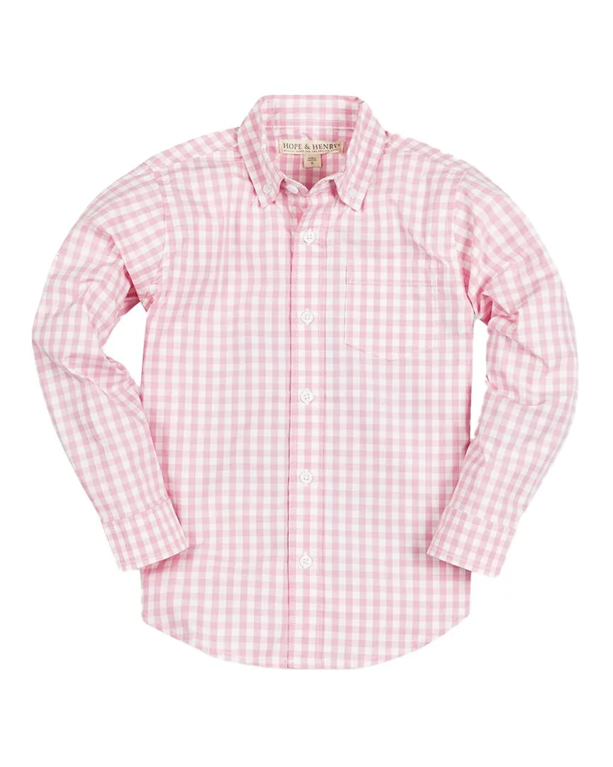 Stretch Poplin Long Sleeve Shirt by Hope & Henry
