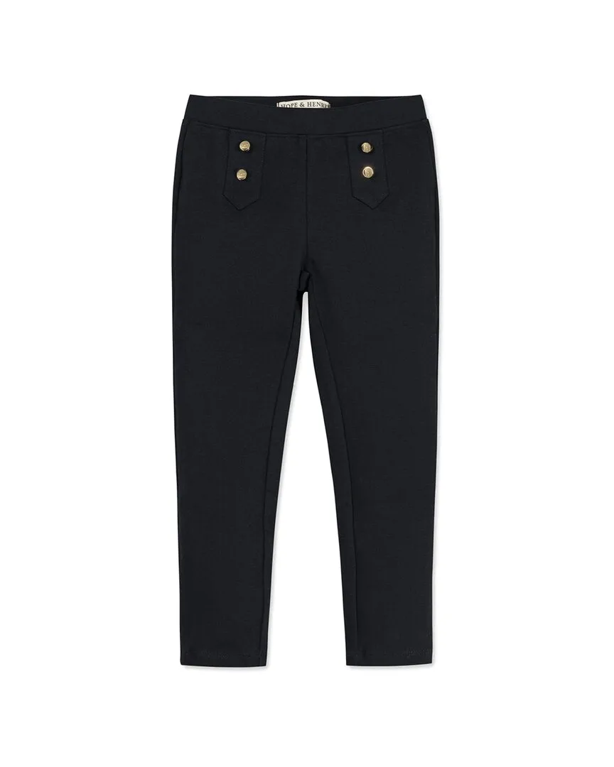 Button Placket Ponte Pant by Hope & Henry