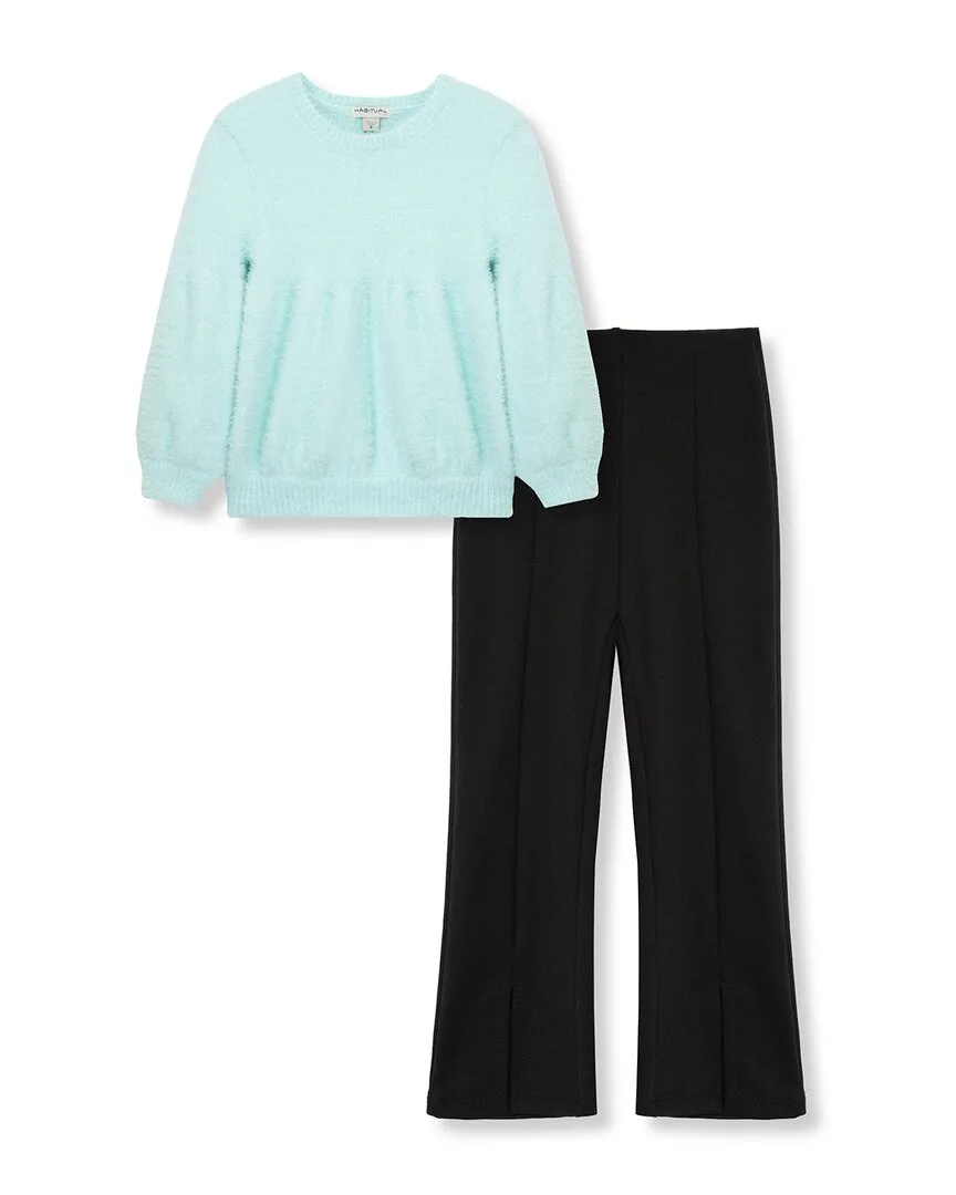 Sweater Mixed Pant Set by Habitual