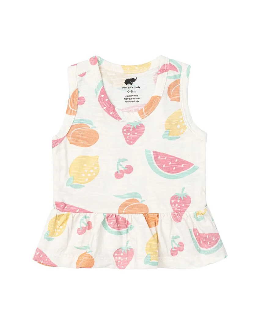 Monica + Andy Racerback Peplum Tank by Monica  Andy