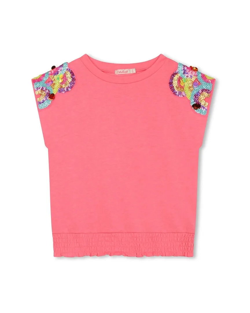 Sequin Trim T-Shirt by Billieblush