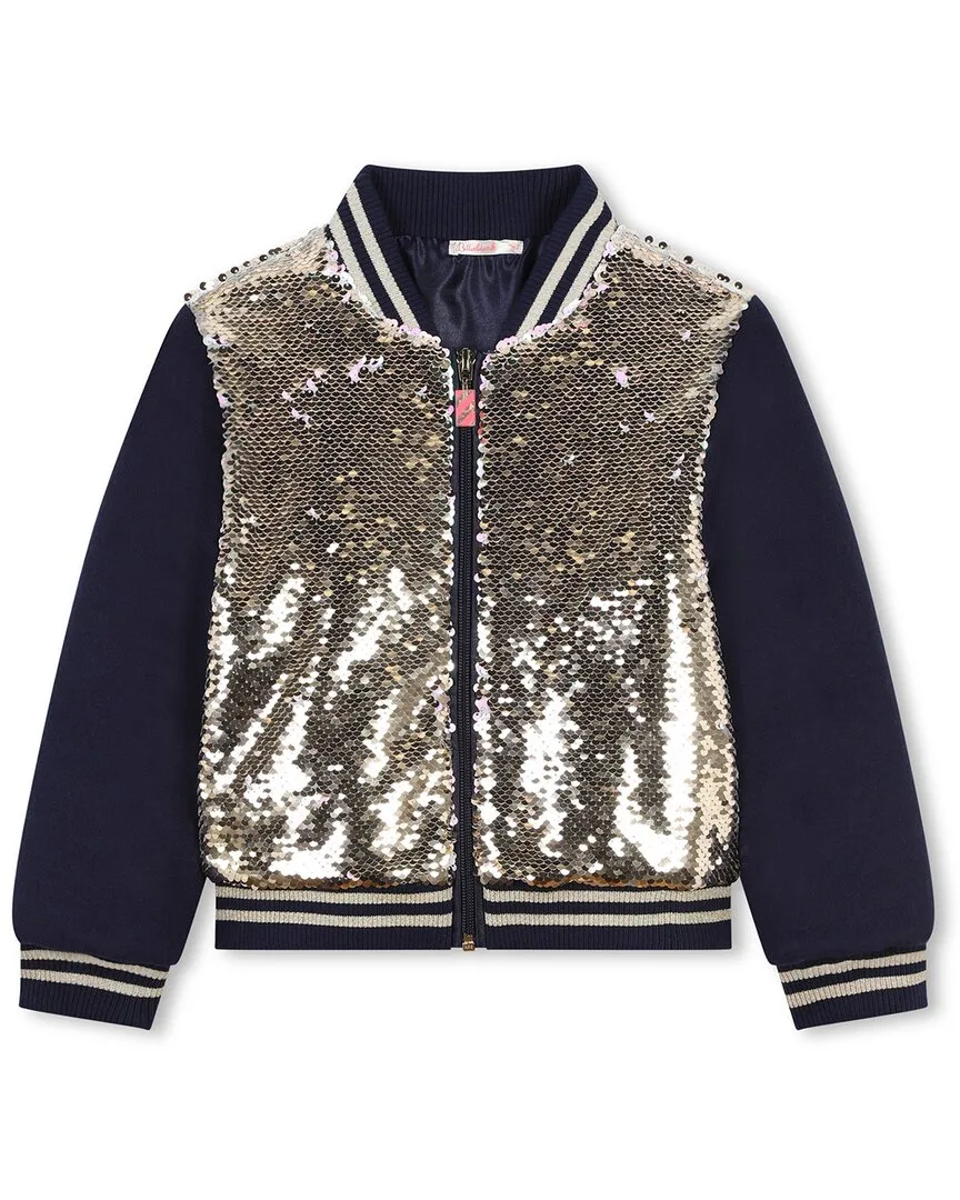 Sequin Reversible Zip Jacket by Billieblush