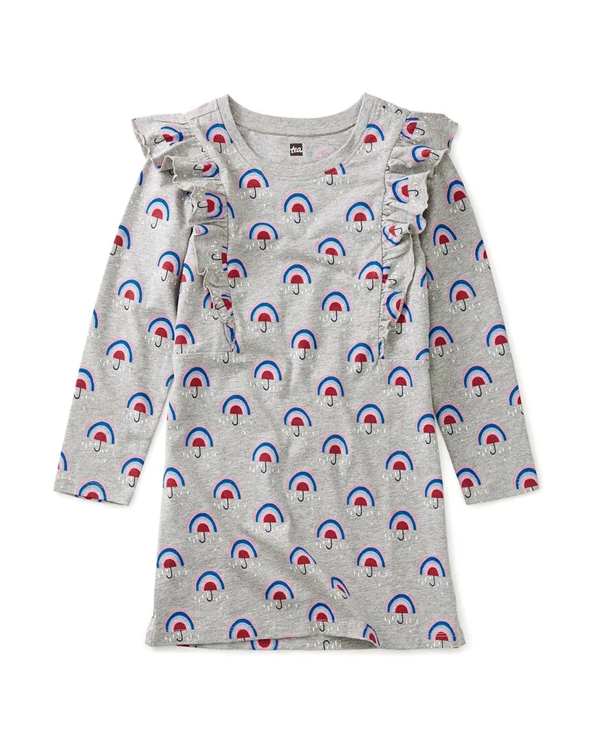 Ruffle Sleeve A-Line Dress by Tea Collection