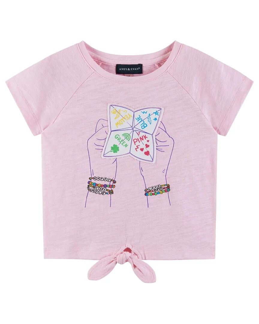 Raglan Knot Detail T-Shirt by Andy & Evan