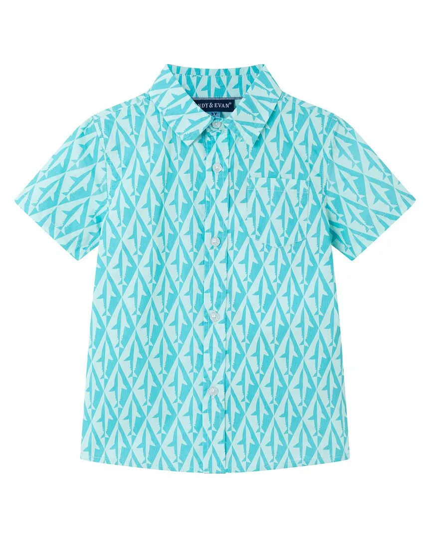 Geo Shark Button-Down Shirt by Andy & Evan