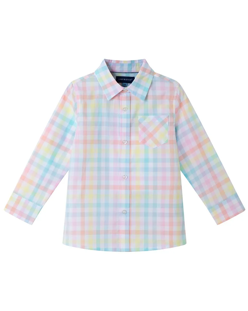 Check Button-Down Shirt by Andy & Evan