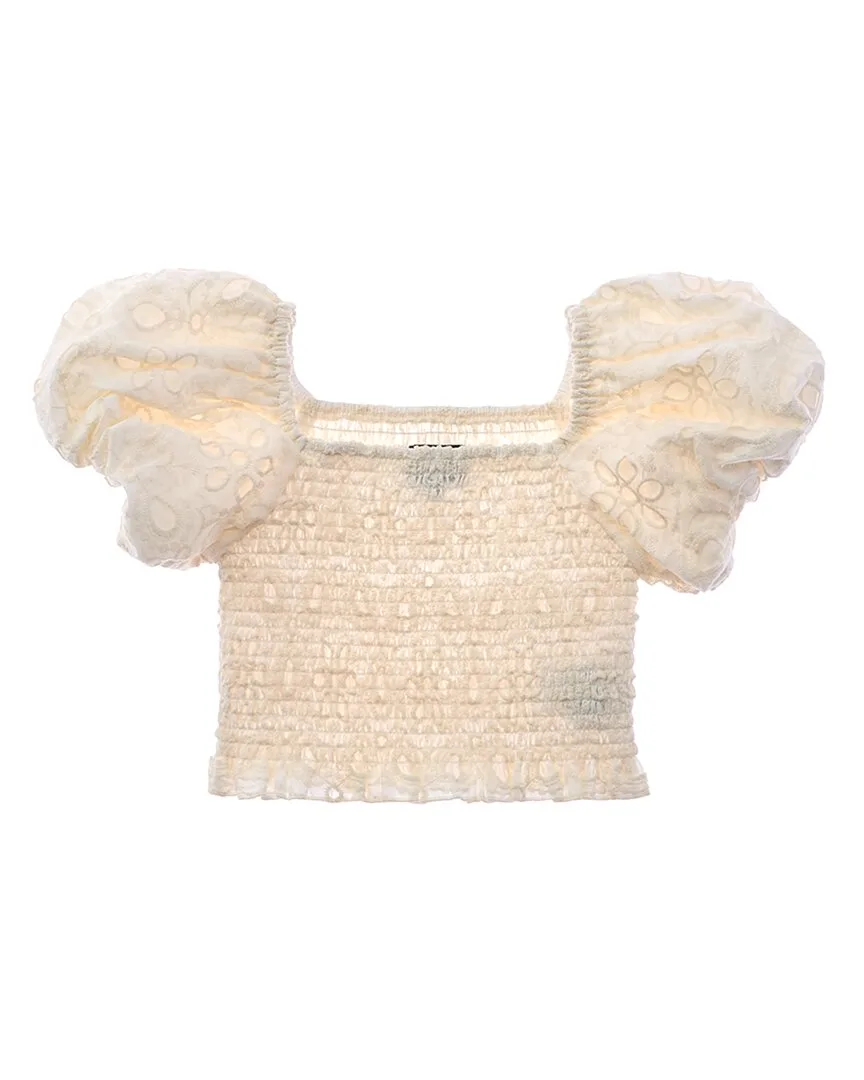 Ashlyn Broderie Top by Bardot
