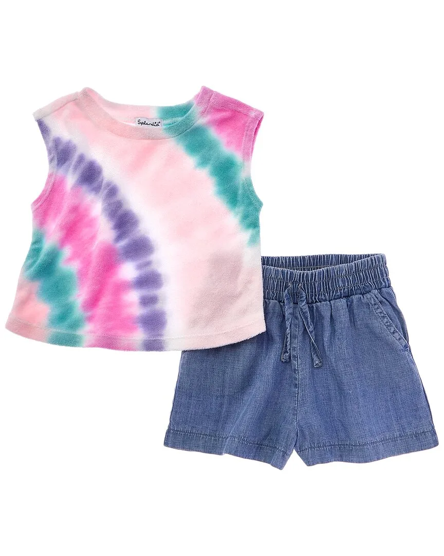 2Pc Daydream Tie-Dye Top & Short Set by Splendid